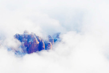 Sedona in Mist