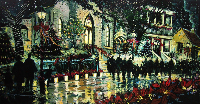 Little Christmas Village print